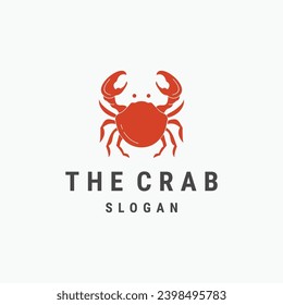 Crab vector illustration logo style. Seafood Restaurant logo design