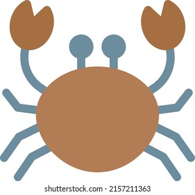 crab   Vector illustration on a transparent background. Premium quality symmbols. Line Color vector icons for concept and graphic design.