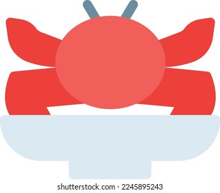 crab Vector illustration on a transparent background. Premium quality symmbols. Line Color vector icons for concept and graphic design. 
