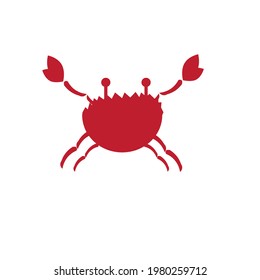 crab vector image or minimalist crab illustration