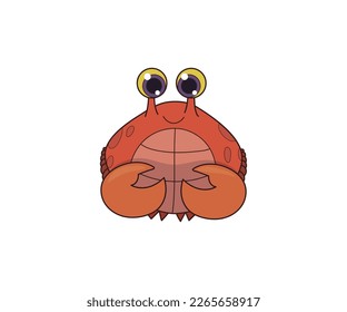 Crab vector isolated color icon. Crab animal vector icon. Crab icon