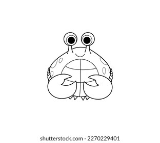 Crab-Vektorgrafik einzeln Umriss-Symbol. Krebstier-Vektorsymbol. Crab-Symbol 