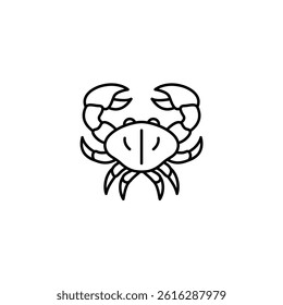 Crab vector line icon icons design