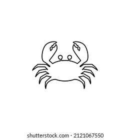 crab vector line icon. crab sign on white background. crab icon for web and app