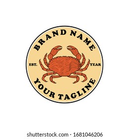 Vektorillustration-Logo für Meeresfrüchte-Restaurant usw.