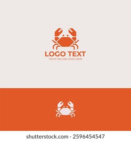 Crab vector logo design template