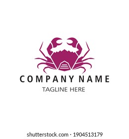 Crab vector logo icon illustration design company symbol