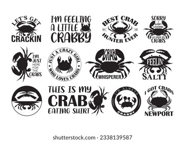 Crab Vector For Print, Crab Clipart, Crab vector Illustration