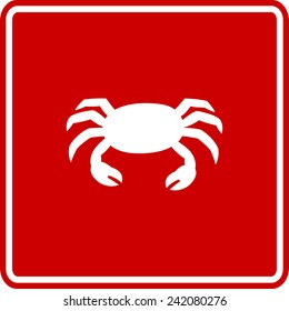 crab vector red sign