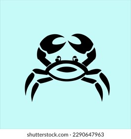 Crab vector for seafood design, crab illustration in carton style for logo