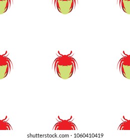 Crab vector seamless pattern