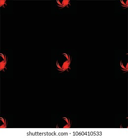 Crab vector seamless pattern