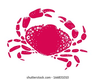 Crab vector silhouette