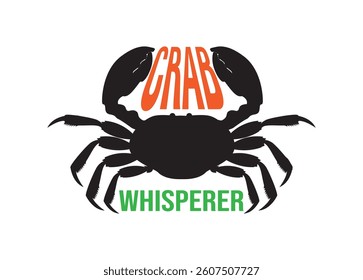 Crab Whisperer Vector For Print, Crab Whisperer Clipart, Crab Whisperer Illustration