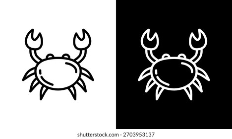 Crab White Icon Set Design