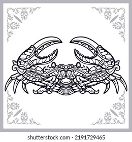 Crab zentangle arts isolated on white background