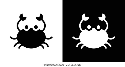 Crabs icon logo set vector