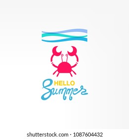Crabs. Icon or Logo Template. Isolated.