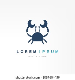 Crabs. Icon or Logo Template. Isolated.