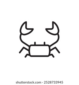 Icono de cangrejos Vector de contorno para Web ui