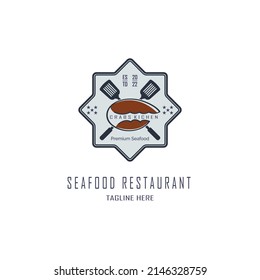 crabs kichen seafood restaurant logo template design for brand or company and other