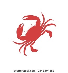 Modelo de design de ícone de logotipo de caranguejos