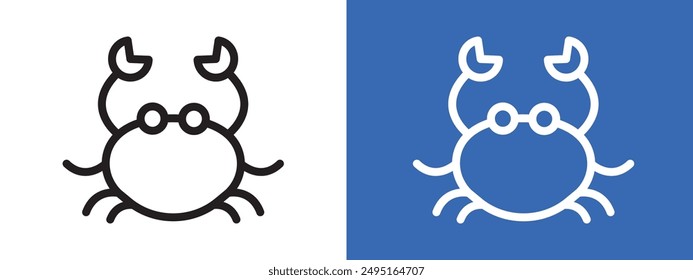 Crabs logo sign set vector outline