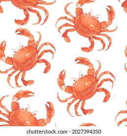 Crabs modern pattern illustration. Isolated on white background. allover pattern on used for textile.