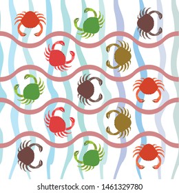 Crabs. Seafood. Vector illustration of a sea animal.