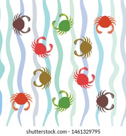 Crabs. Seafood. Vector illustration of a sea animal.