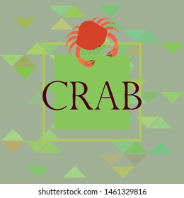 Crabs. Seafood. Vector illustration of a sea animal.