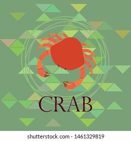 Crabs. Seafood. Vector illustration of a sea animal.