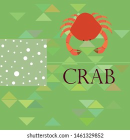 Crabs. Seafood. Vector illustration of a sea animal.