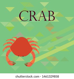 Crabs. Seafood. Vector illustration of a sea animal.