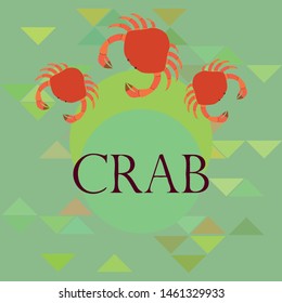 Crabs. Seafood. Vector illustration of a sea animal.