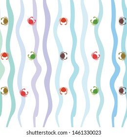 Crabs. Seafood. Vector illustration of a sea animal.