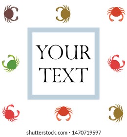 Crabs. Seafood. Vector illustration of a sea animal.