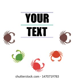 Crabs. Seafood. Vector illustration of a sea animal.