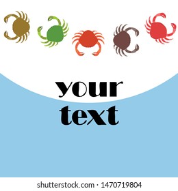 Crabs. Seafood. Vector illustration of a sea animal.