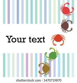 Crabs. Seafood. Vector illustration of a sea animal.