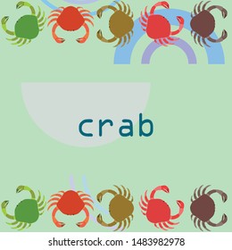 Crabs. Seafood. Vector illustration of a sea animal.