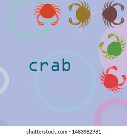 Crabs. Seafood. Vector illustration of a sea animal.