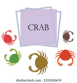 Crabs. Seafood. Vector illustration of a sea animal.