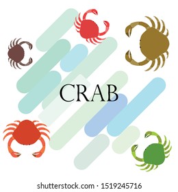 Crabs. Seafood. Vector illustration of a sea animal.
