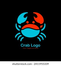 crab-shaped logo design, a logo with a simple and elegant shape, very suitable for restaurant brands and processed crab products.