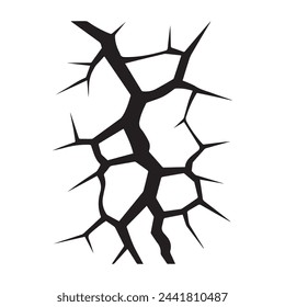 Crack black icon effect line vector scratch design.