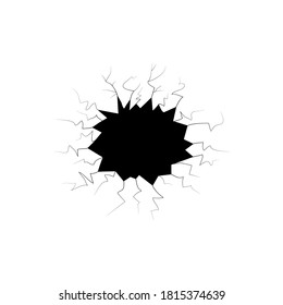 Crack Black Icon Ground Crack Black Stock Vector (Royalty Free ...