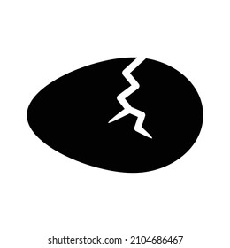 Crack, Broken Egg Icon Vector Design Template.