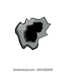 crack bullet hole cartoon. war glass, military texture, crime rifle crack bullet hole sign. isolated symbol vector illustration