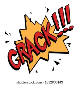 crack comics text. Pop art retro vector illustration 50s 60s kitsch vintage style